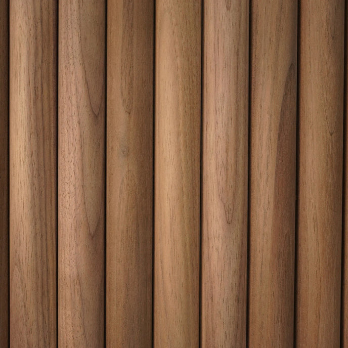 Bingltd - 48’ Long X 12’ Wide With 1’ Single Bead Tambour Walnut Unfinished 1 Pc