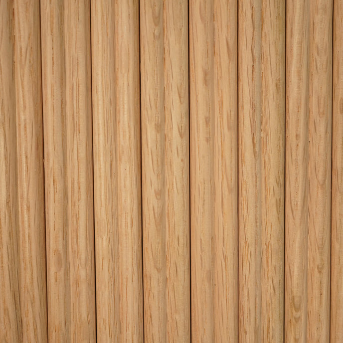 Bingltd - 48’ Long X 12’ Wide With 3/4’Thick Shallow Double Bead Tambour Red Oak Unfinished 1