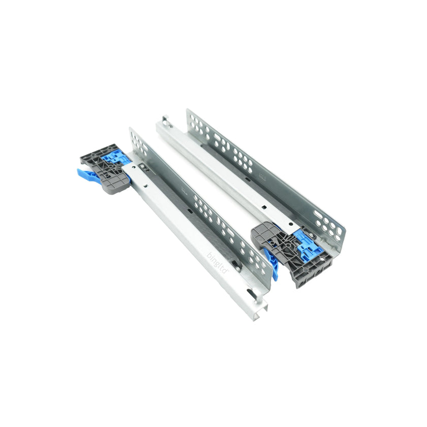 bingltd- Undermount Push-To-Open Drawer Slides Full Extension Concealed Rails Track 100 lb Load Capacity