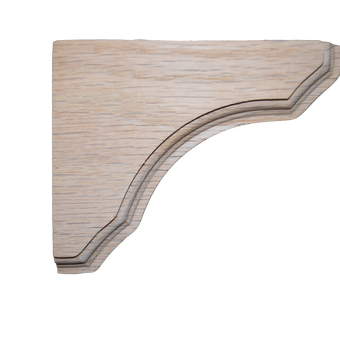 4 1/4’ Oak Shelf Support (Brk425-Oak-Unf) Corbels & Brackets