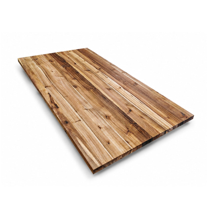 (DRAFT TEST) Full-Length Acacia Butcher Block Island Top (No Finger Joints) — 3 Options