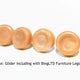 Bingltd - 5’ Unfinished Hardwood Sofa Legs (Cl400-5-Unf)