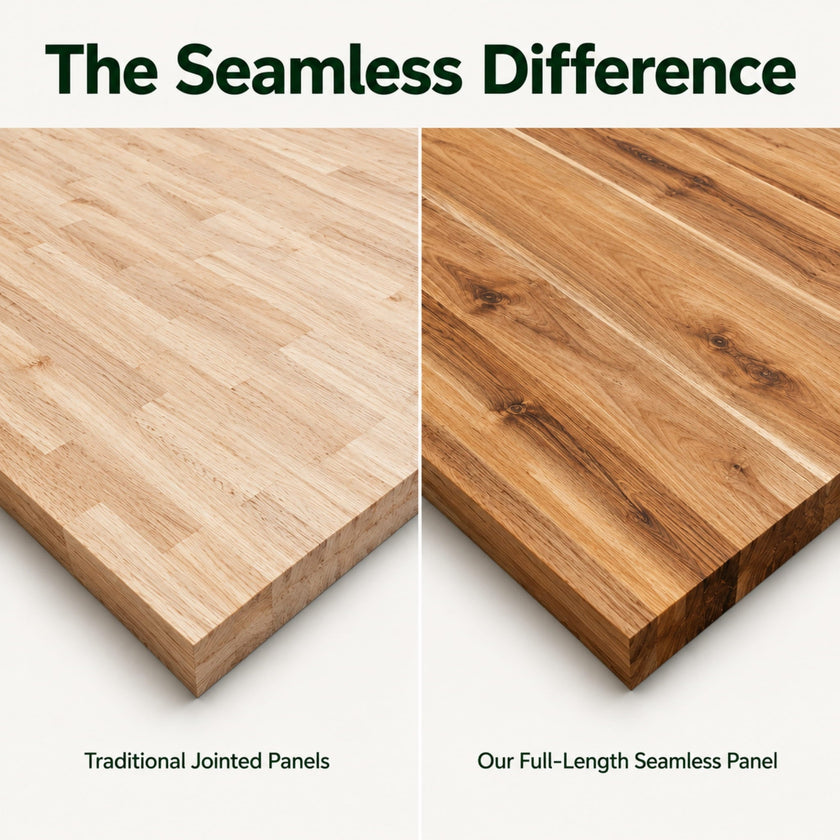 (DRAFT TEST) Full-Length Acacia Butcher Block Island Top (No Finger Joints) — 3 Options