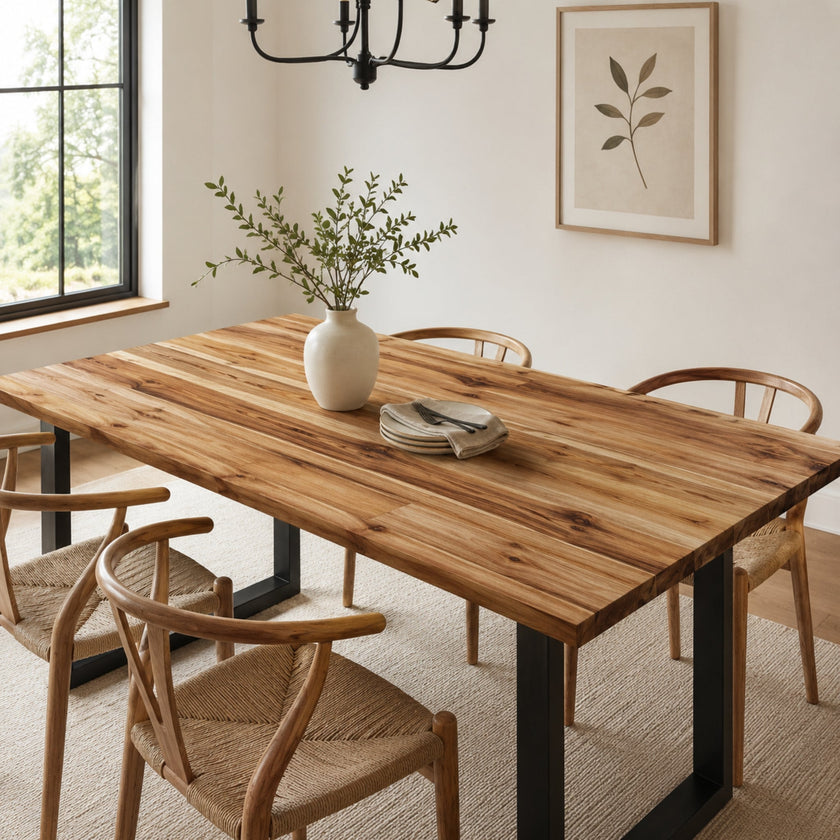 (DRAFT TEST) Full-Length Acacia Butcher Block Island Top (No Finger Joints) — 3 Options