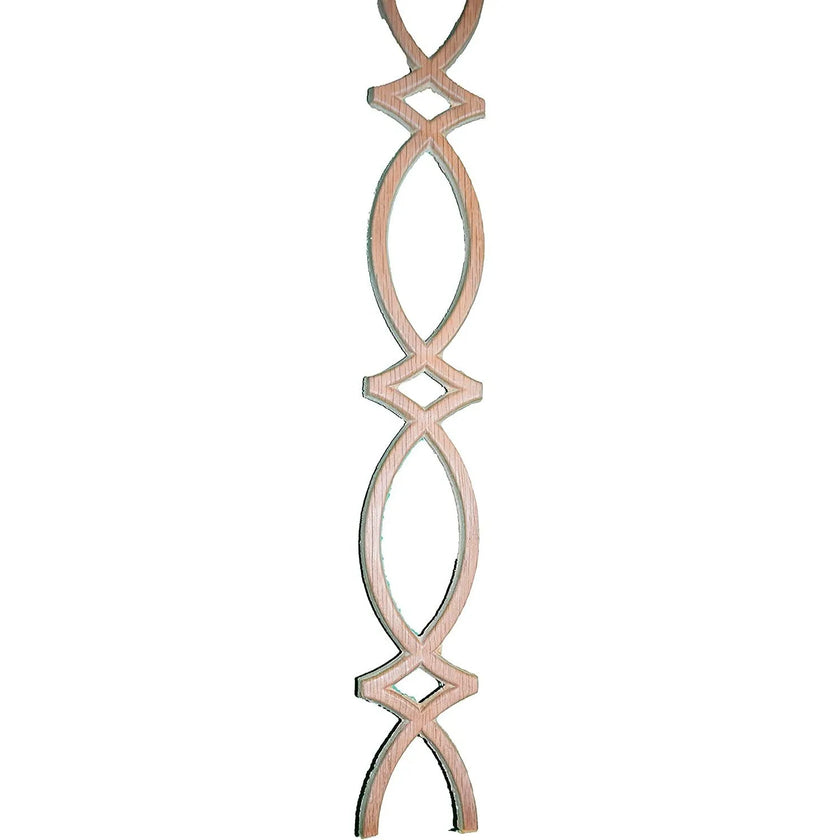 Bingltd - 22 1/2 Long Oak Wood Crown Carved Furniture Decoration Unfinished Set Of 2 (Mio720-Oak)