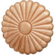Bingltd - 3 3/8’ Long Round Alder Wood Flower Carved Furniture Decoration Unfinished Set Of 5