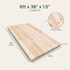6 ft Full-Length Acacia Butcher Block Island Top (No Finger Joint)