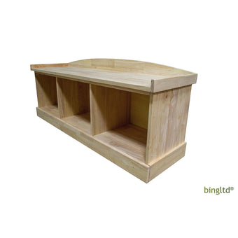 Bingltd - 13’ Tall 51’ Rowan Wide Entry Bench Unfinished (Ben-150-Rw-Unf) Pedestal
