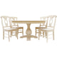 Bingltd - 30’ Tall Miller Round Dining Table Set For Kitchen Room With 6 Built Chairs 60 Inch /