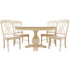 Bingltd - 30’ Tall Miller Round Dining Table Set For Kitchen Room With 4 Built Chairs 48 Inch /