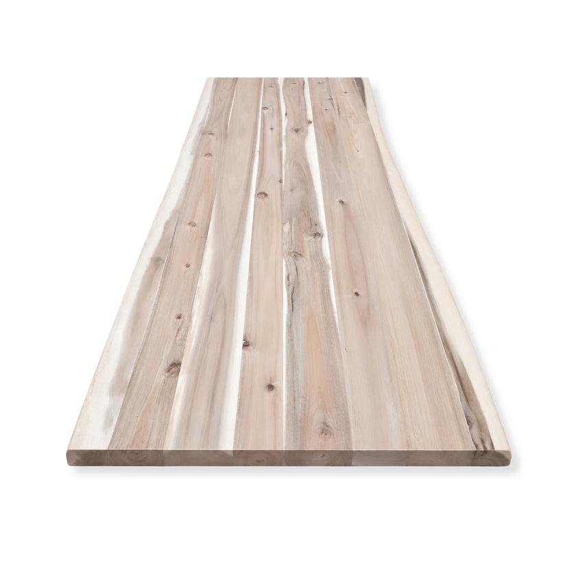 Full-Length Unfinished Acacia Butcher Block Countertops (No Finger Joints)