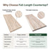 Full-Length Unfinished Acacia Butcher Block Countertops (No Finger Joints)