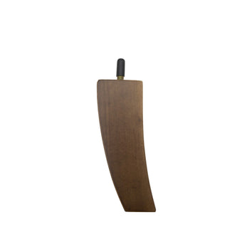 Bingltd - 6 1/2’ Tall Cow Horn Walnut Hardwood Sofa Leg Set Of 4 (Cw1861-Rw-10Mm-163) Legs