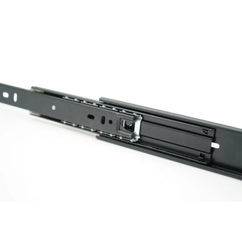 bingltd- Interlock Hardware 3-Section Full Extension Side Mount Black Drawer Slides, 150 LB Capacity Drawer Slide