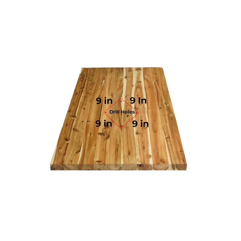 Bingltd Acacia Thick Edge Grain Butcher Block Counter Top