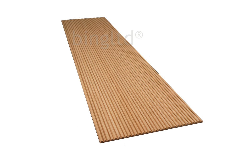 Bingltd - 48’’ Long X 12’’ Wide With 1/4’’ Square Cut Flexible Tambour Red Oak