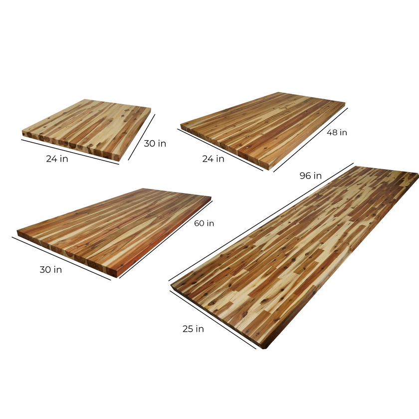 Bingltd Acacia Thick Edge Grain Butcher Block Counter Top