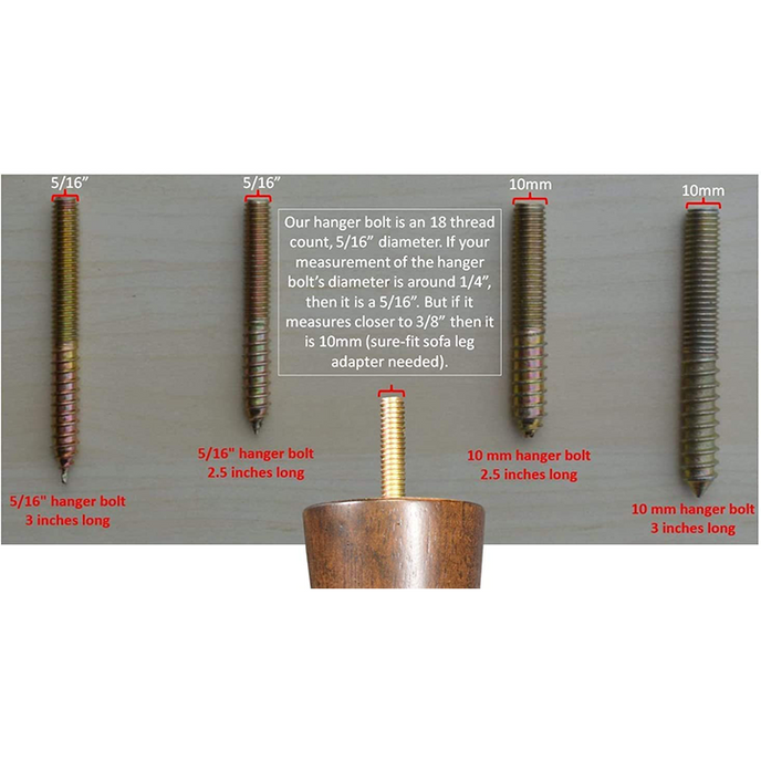 7’ Mid Century Hardwood Sofa Legs (P270)