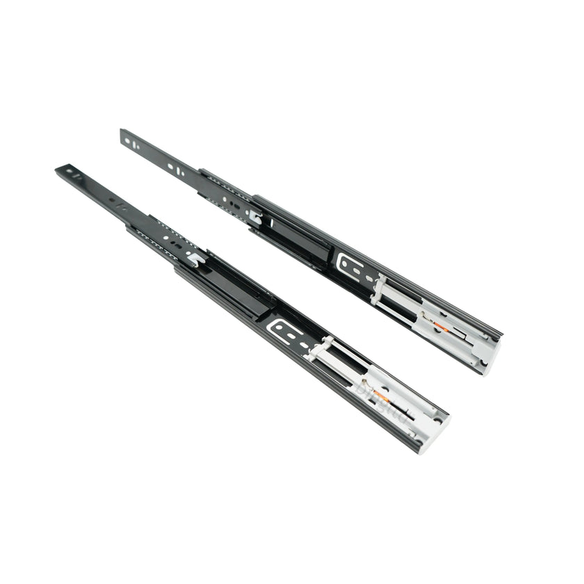 bingltd-  Soft Close Ball Bearing Hardware 3-Section Full Extension Side Mount Black Drawer Slides, 150 LB Capacity Drawer Slides