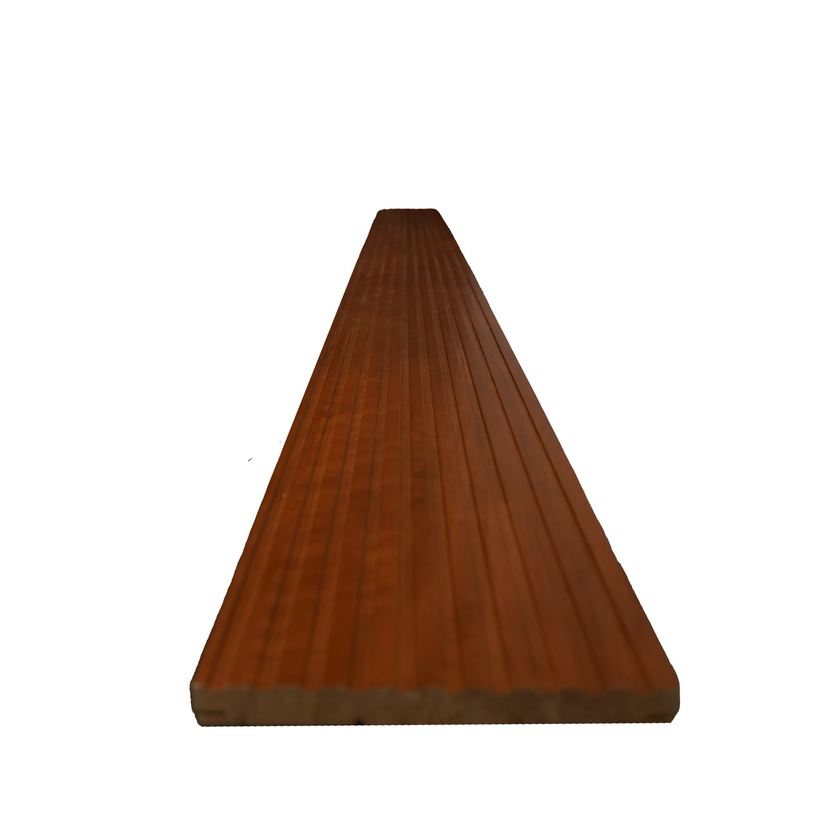 Bingltd - 96’ Long X 8’ Wide Bevel Slat Wall Panel Carbonized Poplar Finished 1 Pc (Wp-001-Cp-Unf)