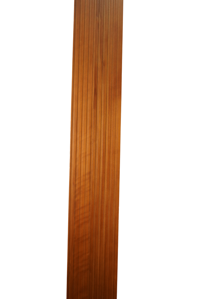 Bingltd - 96’ Long X 8’ Wide Bevel Slat Wall Panel Carbonized Poplar Finished 1 Pc (Wp-001-Cp-Unf)