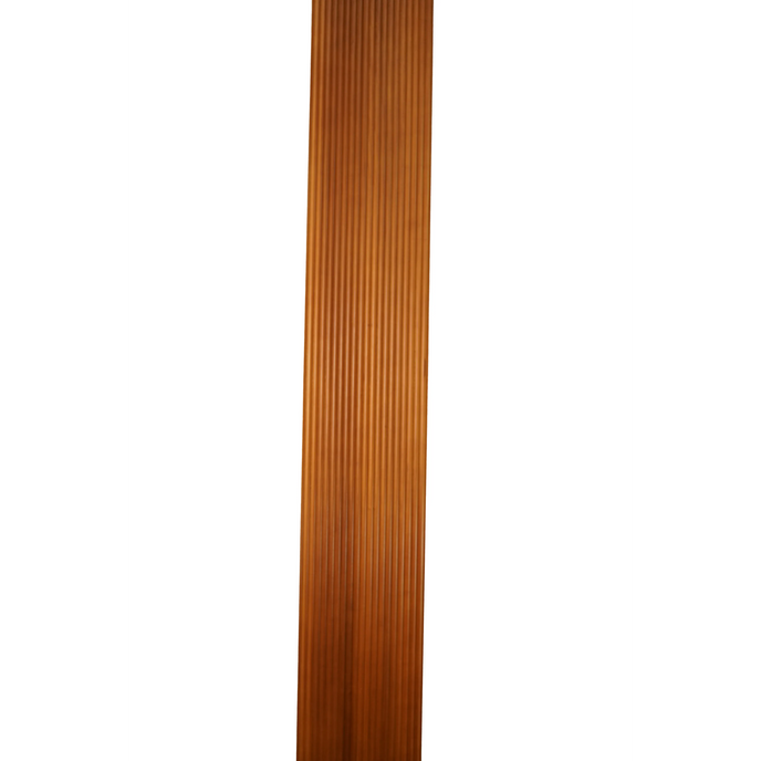 Bingltd - 96’ Long X 8’ Wide Single Bead Fluted Wall Panel Carbonized Poplar Finished 1 Pc