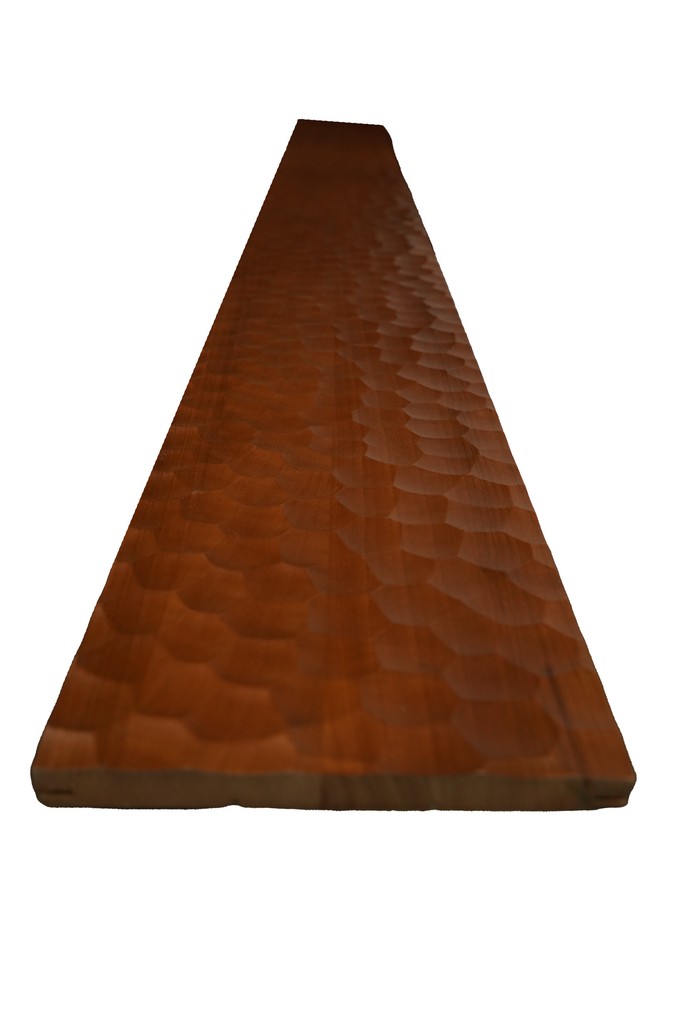 Bingltd - 96’ Long X 8’ Wide Sea Shell Wall Panel Carbonized Poplar Finished 1 Pc (Wp-006-Cp-Unf)