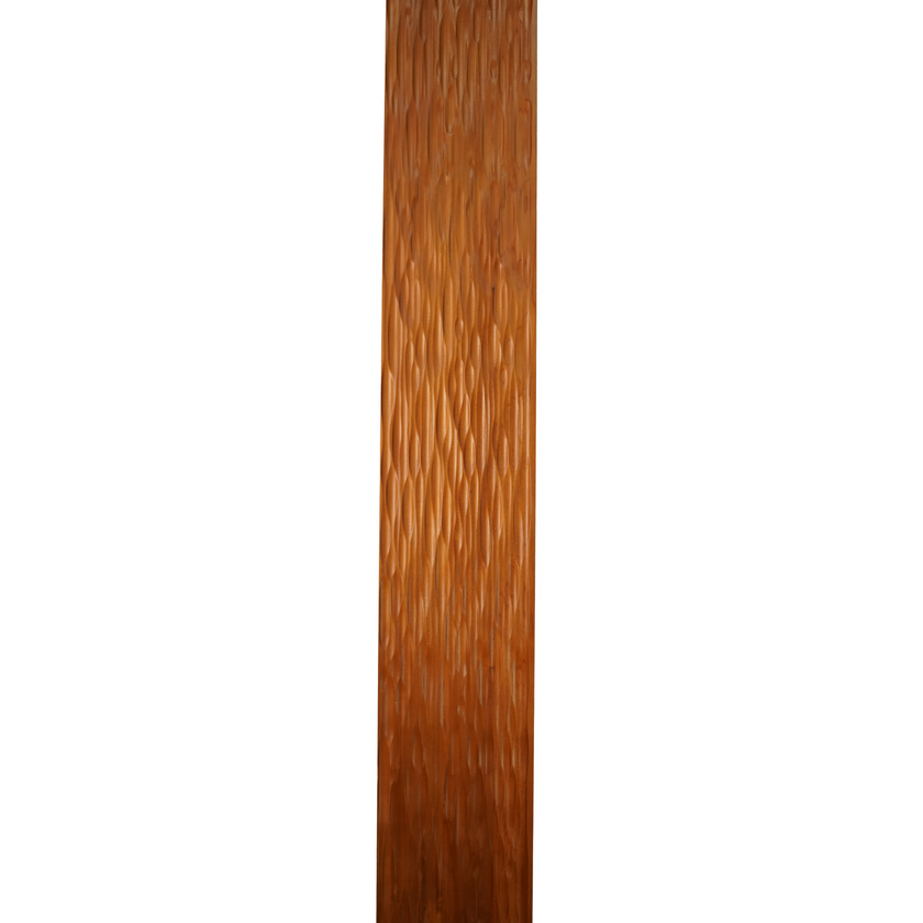 Bingltd - 96’ Long X 8’ Wide Dunes Wall Panel Carbonized Poplar Finished 1 Pc (Wp-008-Cp-Unf)