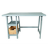 Cottage Desk With Woven Basket (Wh-Tb301) Blue / Set Of 1