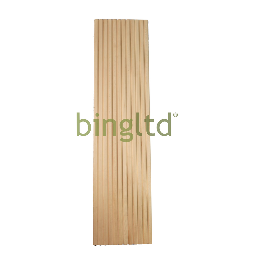Bingltd - 48’ Long X 12’ Wide With 1’ Bevel Slat Tambourunfinished 1 Pc (Wp-8204-Unf) Wall Panel