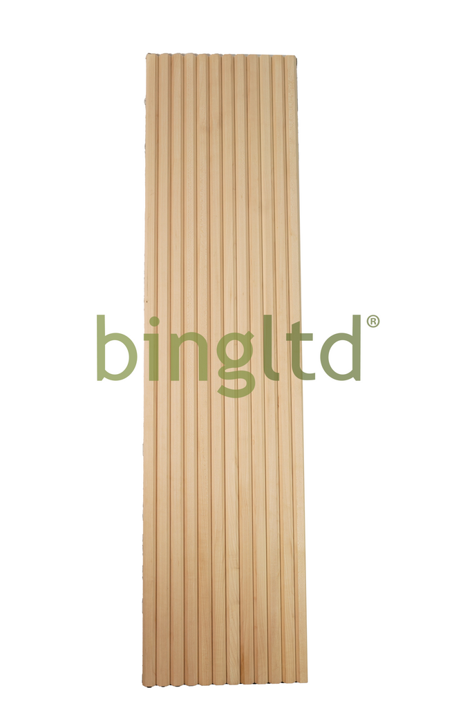 Bingltd - 48’ Long X 12’ Wide With 1’ Bevel Slat Tambourunfinished 1 Pc (Wp-8204-Unf) Wall Panel