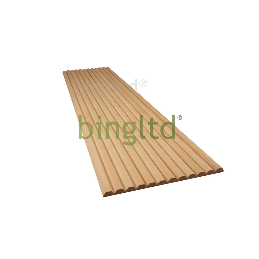 Bingltd - 48’’ Long X 12’’ Wide With 1’’ Bevel Slat Tambourunfinished 1 Pc (Wp-8204-Unf) Wall Panel
