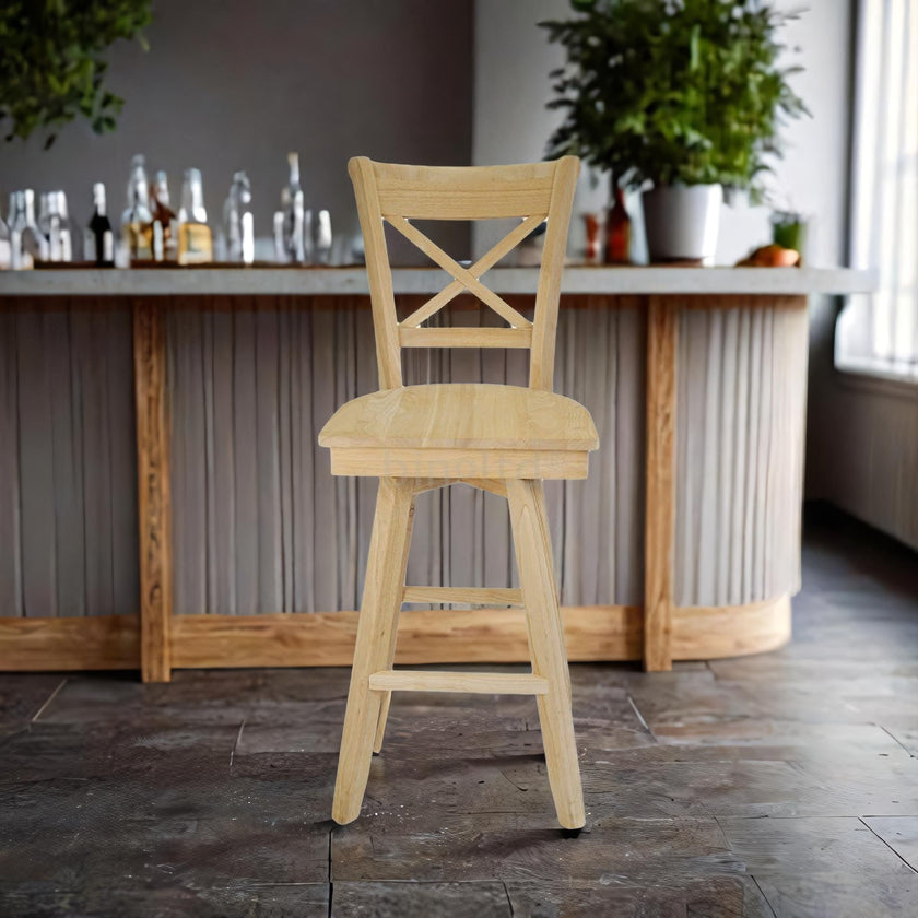 BingLTD -  Avian Bar Swivel Stool Unfinished at 24