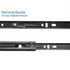 bingltd-  Soft Close Ball Bearing Hardware 3-Section Full Extension Side Mount Black Drawer Slides, 150 LB Capacity Drawer Slides