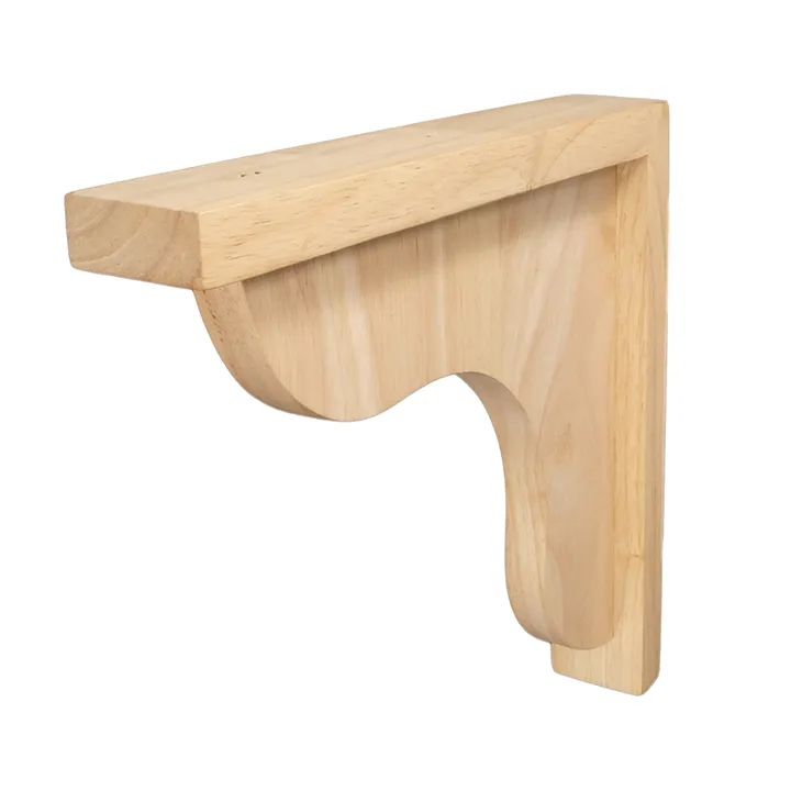 7’ Corbel Traditional Rubberwood Bracket (C-Scs-Rw) Unfinished / Box Of 40 Corbels & Brackets