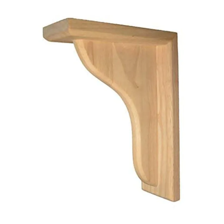 10 1/2’ Corbel Rustic Solid Hardwood Bracket (C7) Unfinished / Box Of 16 Rubberwood Corbels &