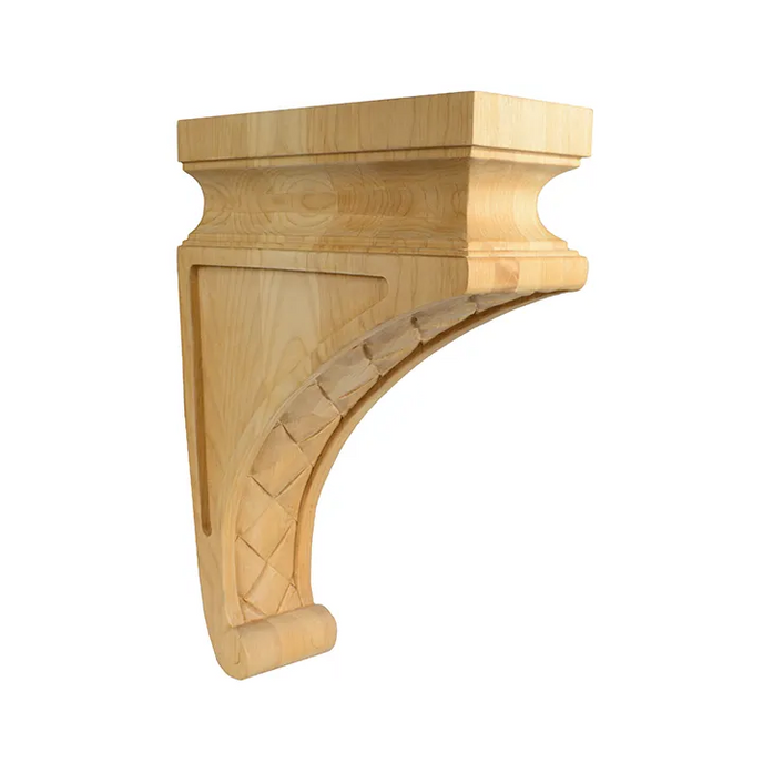 13’ Solid Bracket (C97) Unfinished / Set Of 1 Alder Corbels & Brackets
