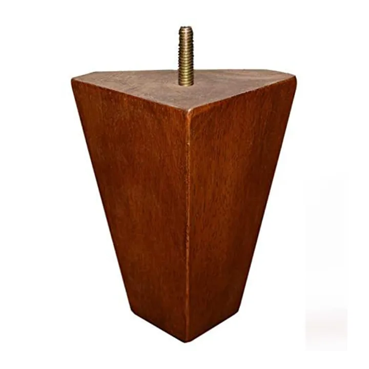 5 1/2’ Tapered Hardwood Sofa Legs (Diamond) Walnut (163) / Set Of 1