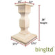 Chelsea Square Pedestal Table Base (Wh-Chelsea(Size)-Color)