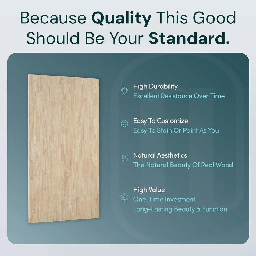 bingltd- Acacia with Oil Solid Wood Butcher Block Countertop With Square Edge