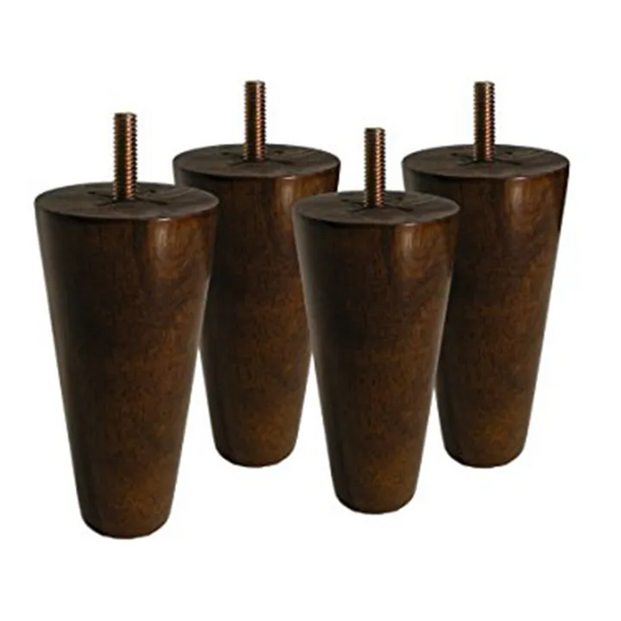 4 1/2’ Mid Century Hardwood Sofa Legs (P12587) Dark Walnut / Set Of 1