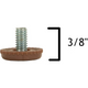 1 7/8’ Cylinder Hardwood Sofa Legs (P225A-Black)