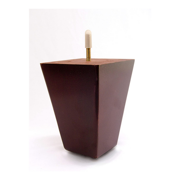 5 1/4’ Square Tapered Hardwood Sofa Leg (St99972) Mahogany / Set Of 1 Legs