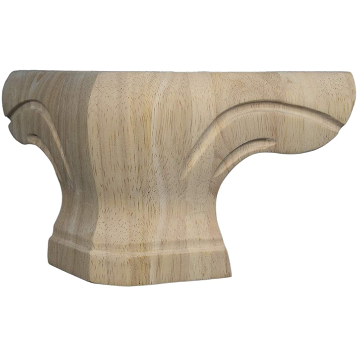 5 3/4’ Corner Foot Hardwood Sofa Legs (T-Pfp-Ped-Rw)